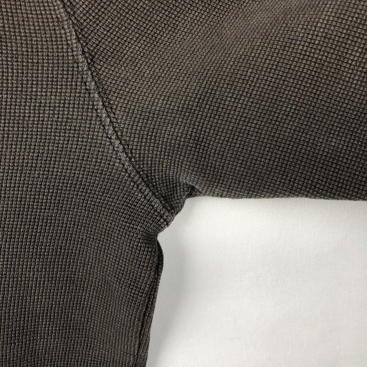 Carhartt Henley Neck Thermal Long T-Shirt, Men's Size Medium cotton Khaki type Vintage Second Hand