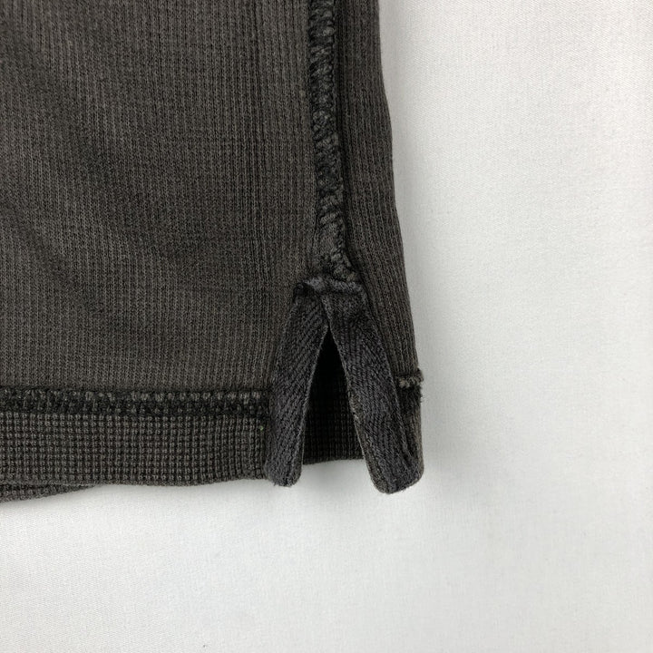 Carhartt Henley Neck Thermal Long T-Shirt, Men's Size Medium cotton Khaki type Vintage Second Hand