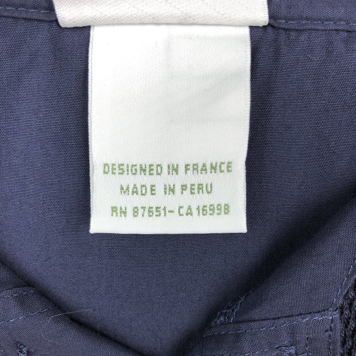 Lacoste SLIM FIT French Design Henley Neck Thermal Long-Sleeve T-Shirt, Size 7 (Men's XXL equivalent) cotton navy blue type Vintage Second Hand
