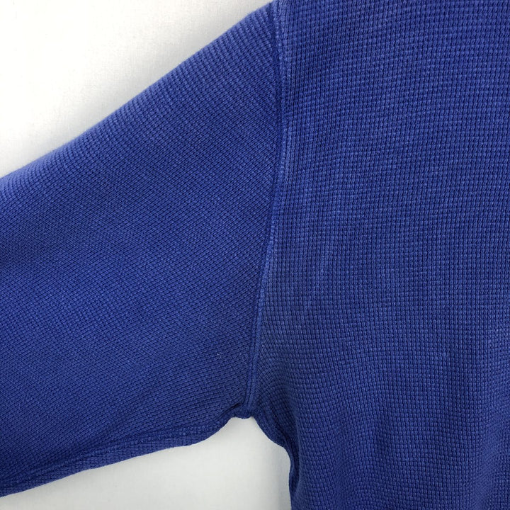 Ralph Lauren POLO RALPH LAUREN Thermal Ron T Waffle Men's L size cotton Blue type light blue Vintage Second Hand