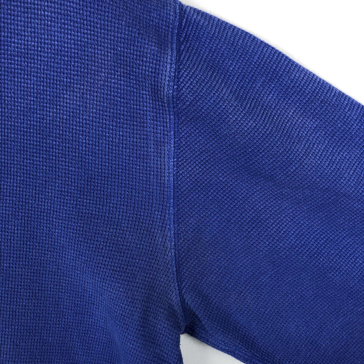 Ralph Lauren POLO RALPH LAUREN Thermal Ron T Waffle Men's L size cotton Blue type light blue Vintage Second Hand