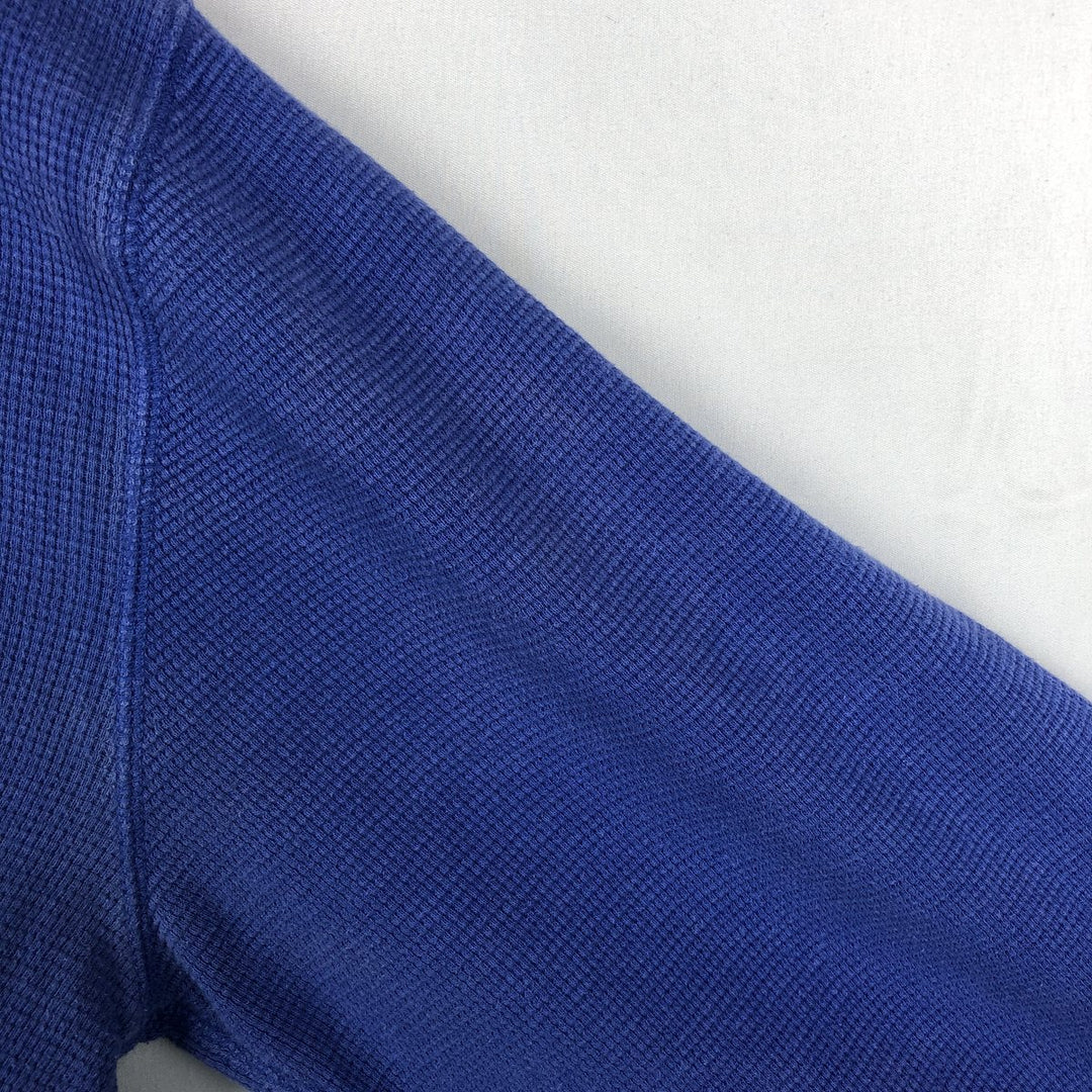 Ralph Lauren POLO RALPH LAUREN Thermal Ron T Waffle Men's L size cotton Blue type light blue Vintage Second Hand