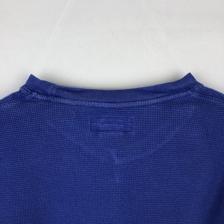Ralph Lauren POLO RALPH LAUREN Thermal Ron T Waffle Men's L size cotton Blue type light blue Vintage Second Hand