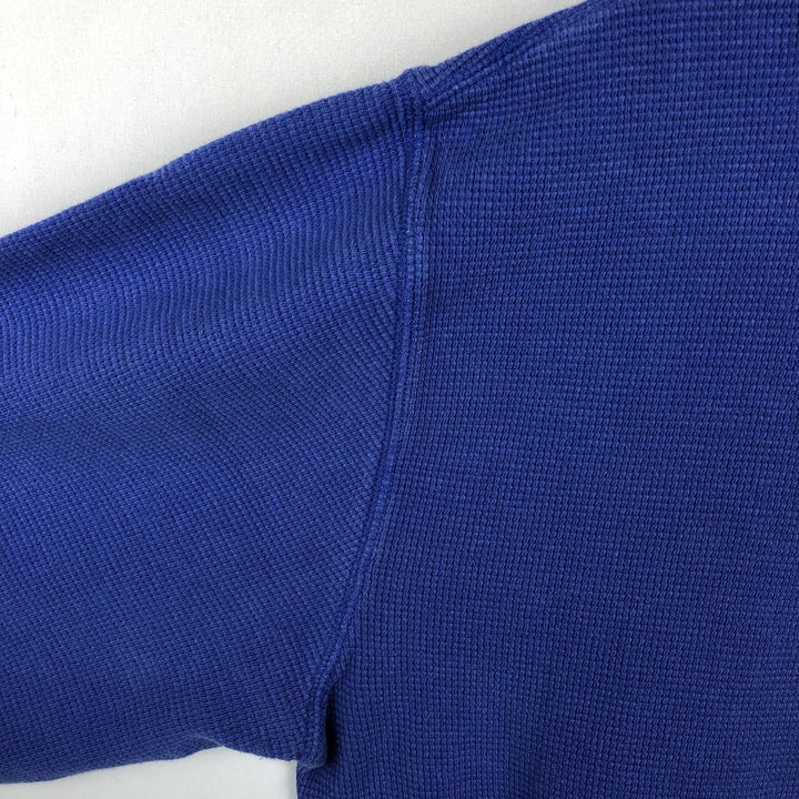 Ralph Lauren POLO RALPH LAUREN Thermal Ron T Waffle Men's L size cotton Blue type light blue Vintage Second Hand