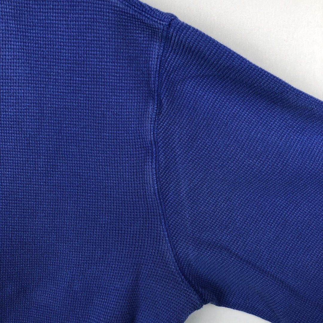 Ralph Lauren POLO RALPH LAUREN Thermal Ron T Waffle Men's L size cotton Blue type light blue Vintage Second Hand