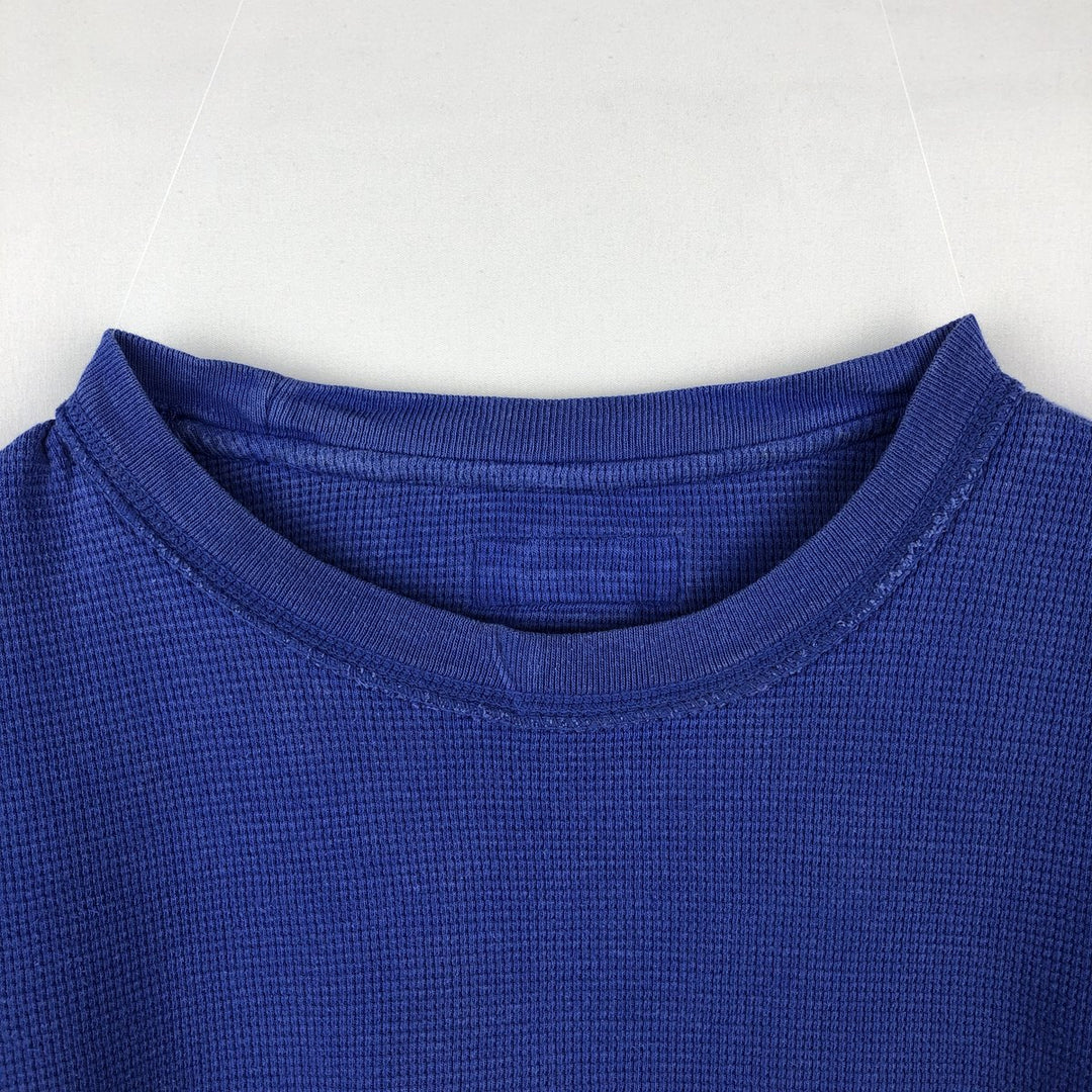 Ralph Lauren POLO RALPH LAUREN Thermal Ron T Waffle Men's L size cotton Blue type light blue Vintage Second Hand