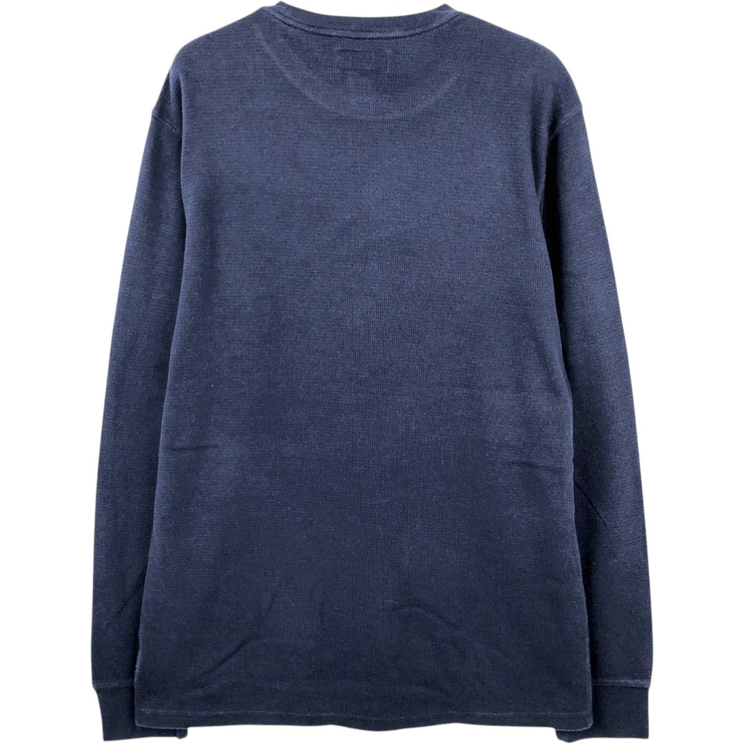 Ralph Lauren POLO RALPH LAUREN SLEEPWEAR Thermal Long T-shirt Honeycomb Men's L size cotton navy blue type Vintage Second Hand