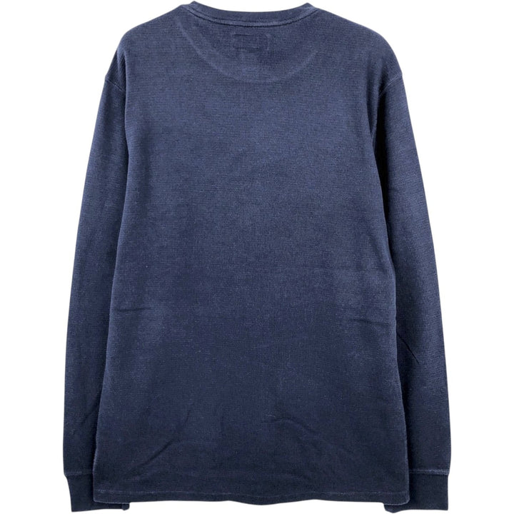 Ralph Lauren POLO RALPH LAUREN SLEEPWEAR Thermal Long T-shirt Honeycomb Men's L size cotton navy blue type Vintage Second Hand