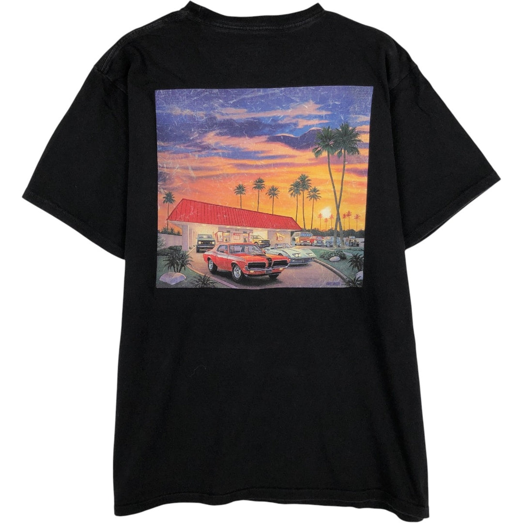 IN-N-OUT BURGER In-N-Out Burger Advertising T-shirt Made in USA Men's L size cotton black type Vintage Second Hand