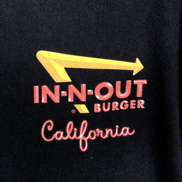 IN-N-OUT BURGER In-N-Out Burger Advertising T-shirt Made in USA Men's L size cotton black type Vintage Second Hand