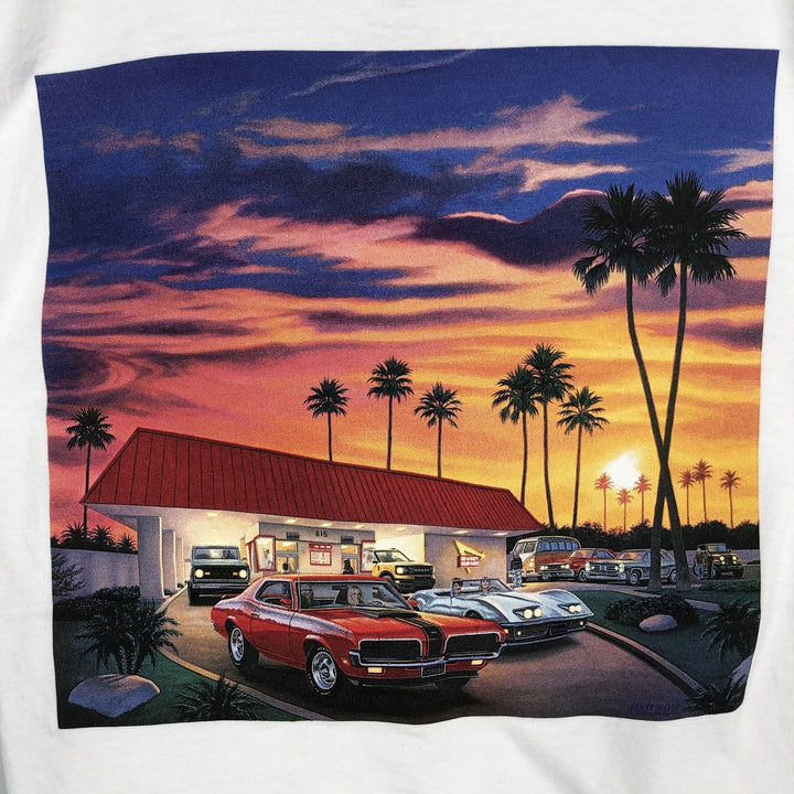 IN-N-OUT BURGER In-N-Out Burger Advertising T-shirt Made in USA Men's M size cotton white type Vintage Second Hand