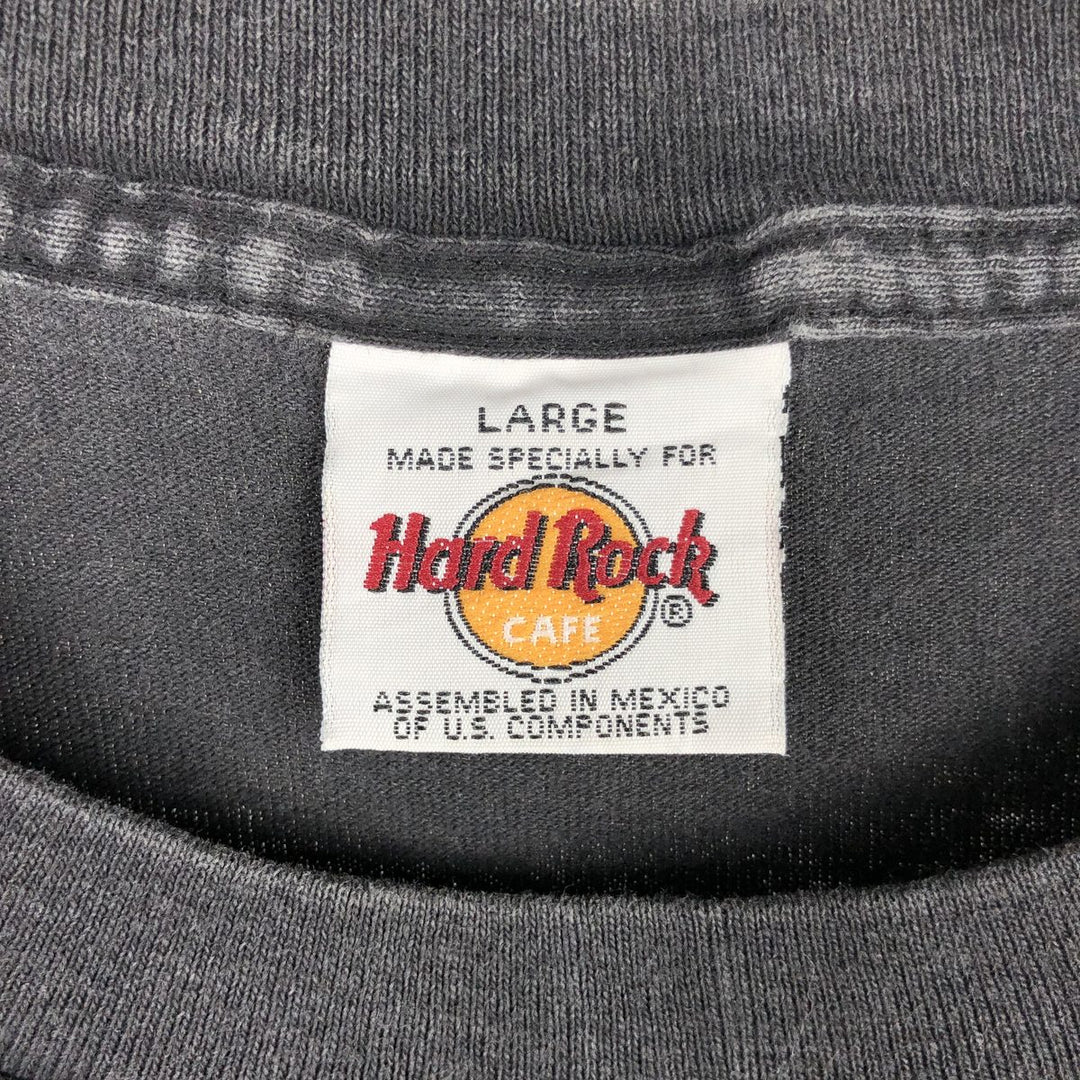 HARD ROCK CAFE Hard Rock Cafe Advertising T-shirt Men's L size cotton Charcoal Vintage Second Hand