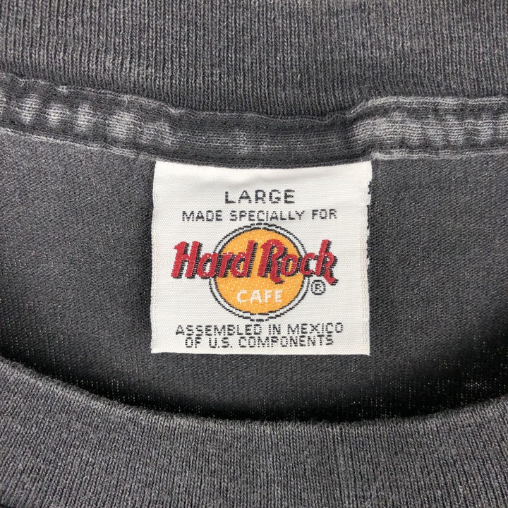 HARD ROCK CAFE Hard Rock Cafe Advertising T-shirt Men's L size cotton Charcoal Vintage Second Hand