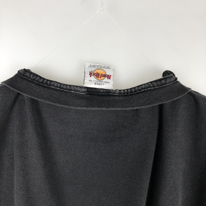 HARD ROCK CAFE Hard Rock Cafe Advertising T-shirt Men's L size cotton Charcoal Vintage Second Hand