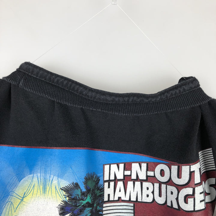 IN-N-OUT BURGER In-and-Out Burger Advertising T-shirt, Men's L size cotton black type Vintage Second Hand