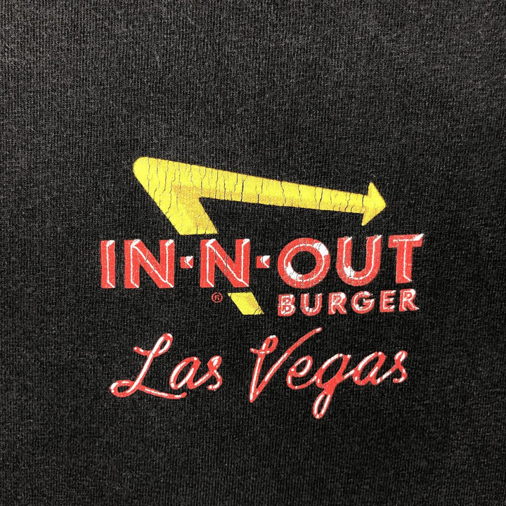 IN-N-OUT BURGER advertising T-shirt, men's size S (equivalent) cotton black type Vintage Second Hand