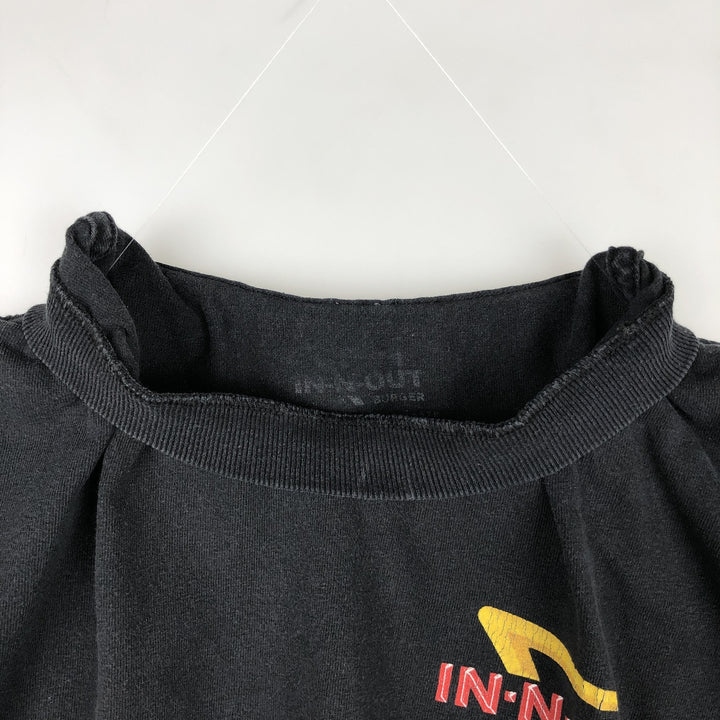 IN-N-OUT BURGER advertising T-shirt, men's size S (equivalent) cotton black type Vintage Second Hand