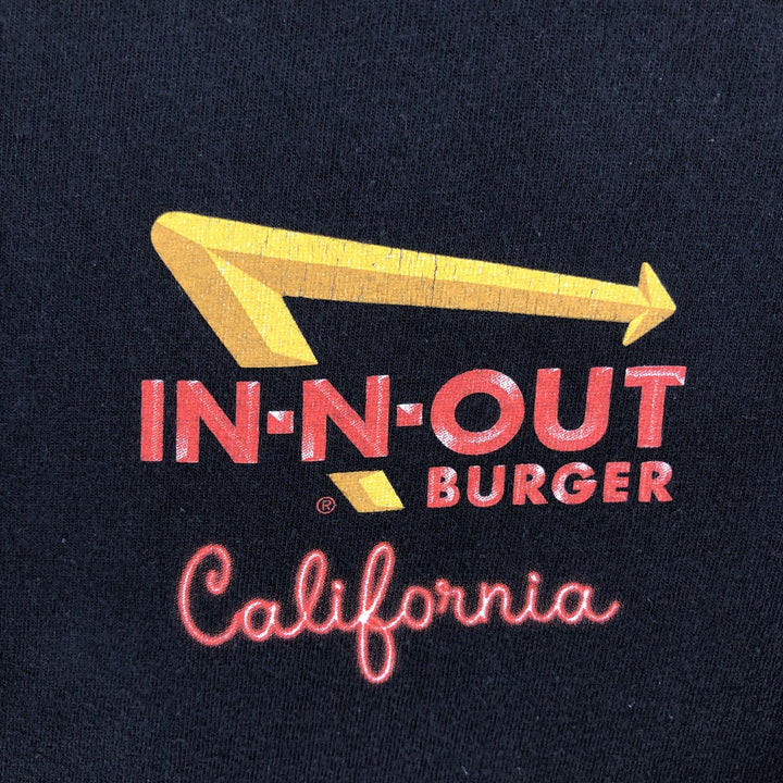 IN-N-OUT BURGER In-N-Out Burger Advertising T-shirt Made in USA Men's L size cotton black type Vintage Second Hand