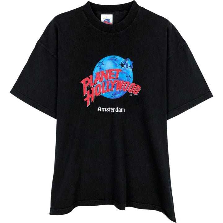 Planet Hollywood Advertising T-shirt, Men's Size L (equivalent) cotton black type Vintage Second Hand