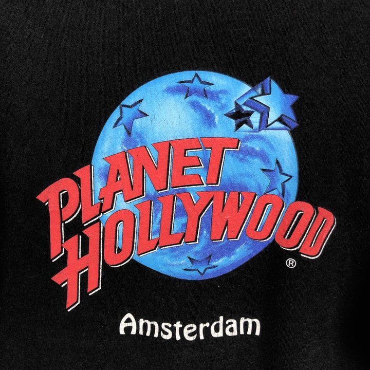 Planet Hollywood Advertising T-shirt, Men's Size L (equivalent) cotton black type Vintage Second Hand