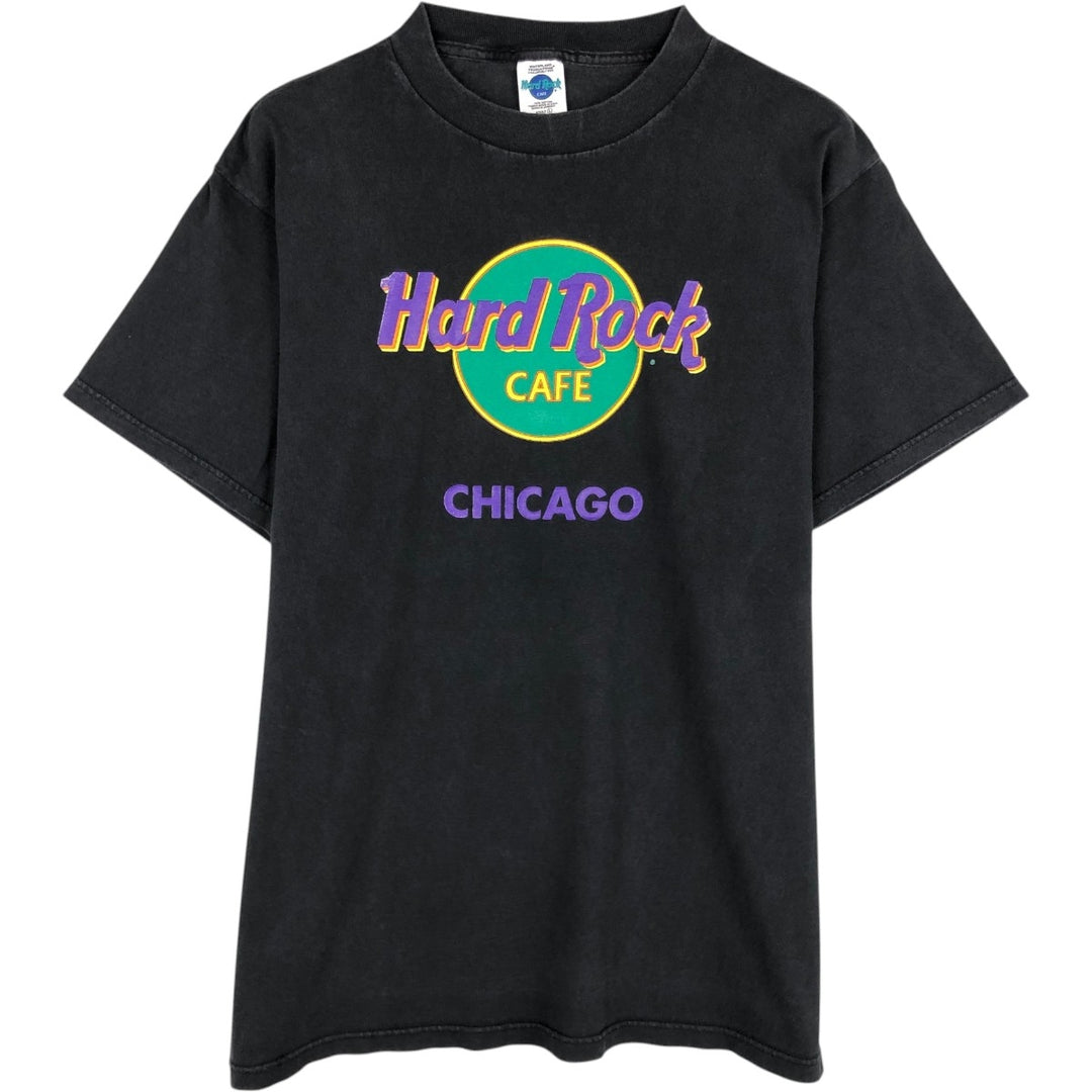 HARD ROCK CAFE Hard Rock Cafe Advertising T-shirt Men's L size cotton black type Vintage Second Hand