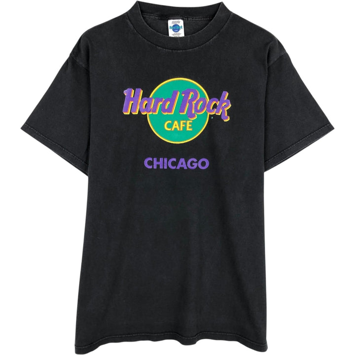 HARD ROCK CAFE Hard Rock Cafe Advertising T-shirt Men's L size cotton black type Vintage Second Hand