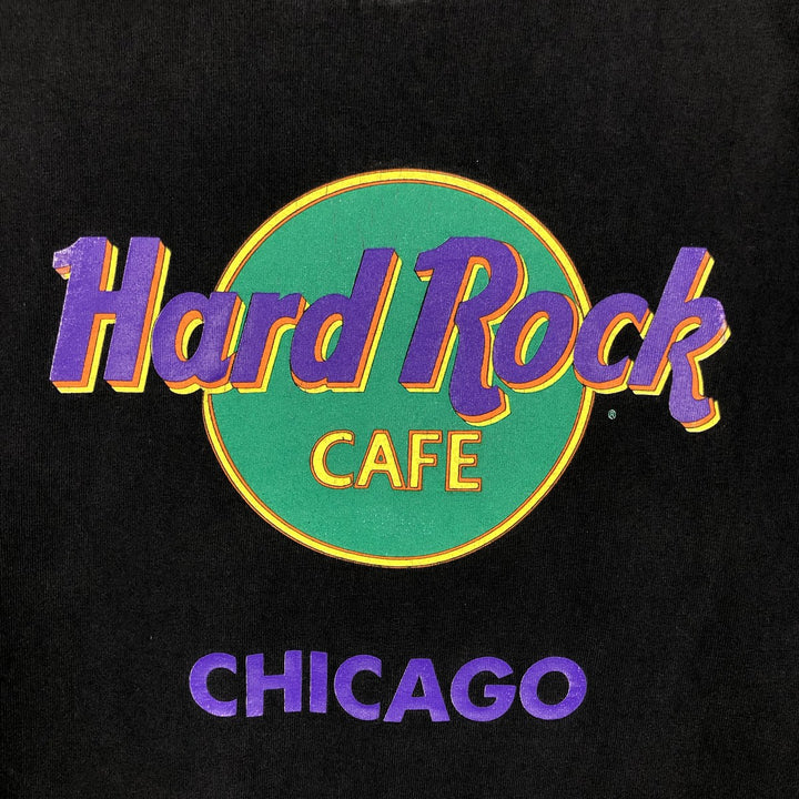HARD ROCK CAFE Hard Rock Cafe Advertising T-shirt Men's L size cotton black type Vintage Second Hand