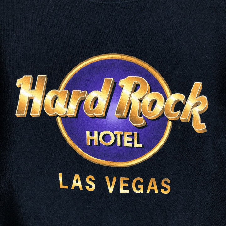 90s-era Hard Rock Hotel advertising T-shirt, men's size L equivalent, vintage. cotton navy blue type Vintage Second Hand