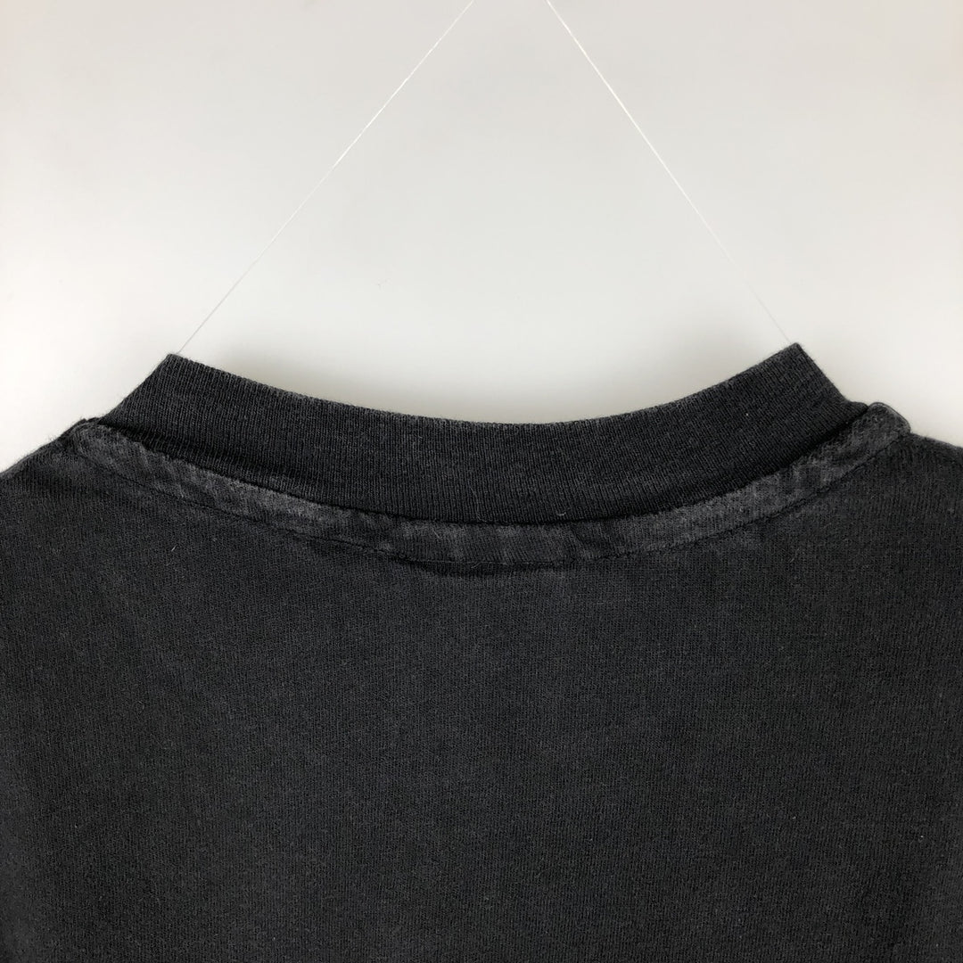 90'S Hanes BEEFY-T HARD ROCK CAFE advertising T-shirt, Made in USA, Men's XL equivalent, Vintage cotton black type Vintage Second Hand