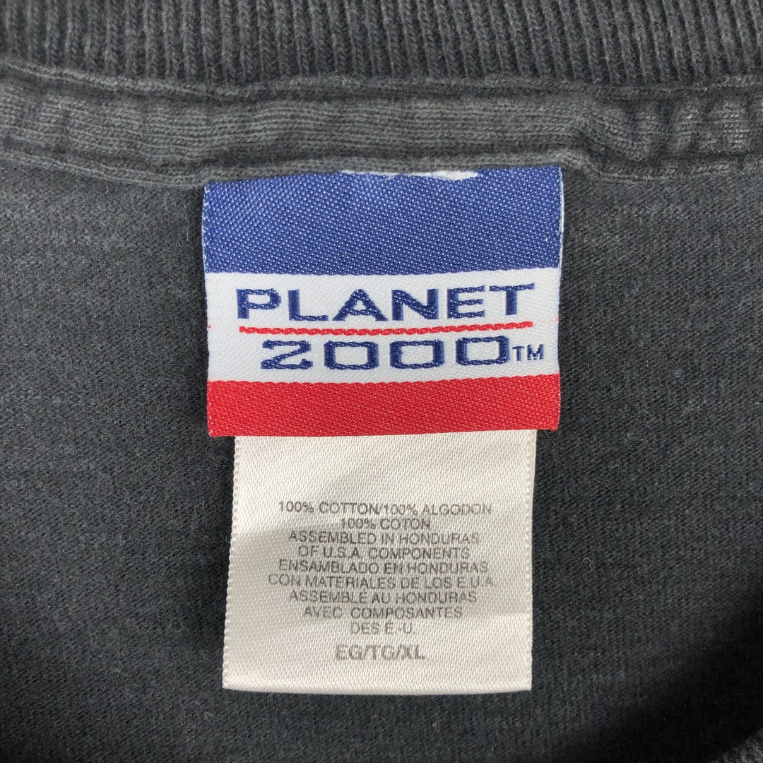 90'S Planet Hollywood PLANET 2000 Advertising T-Shirt, Men's XL equivalent, Vintage cotton black type Vintage Second Hand
