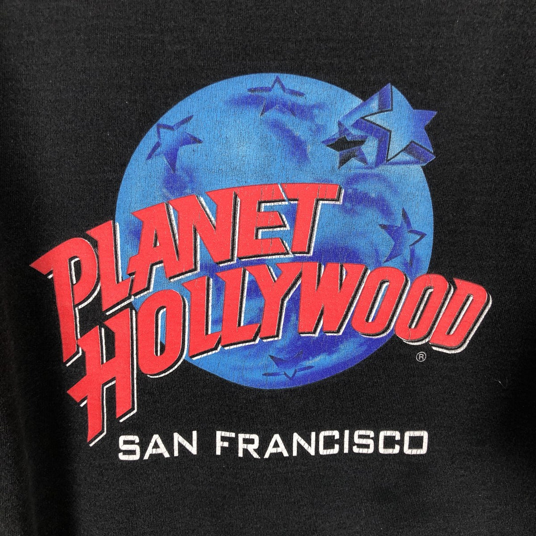 90'S Planet Hollywood PLANET 2000 Advertising T-Shirt, Men's XL equivalent, Vintage cotton black type Vintage Second Hand