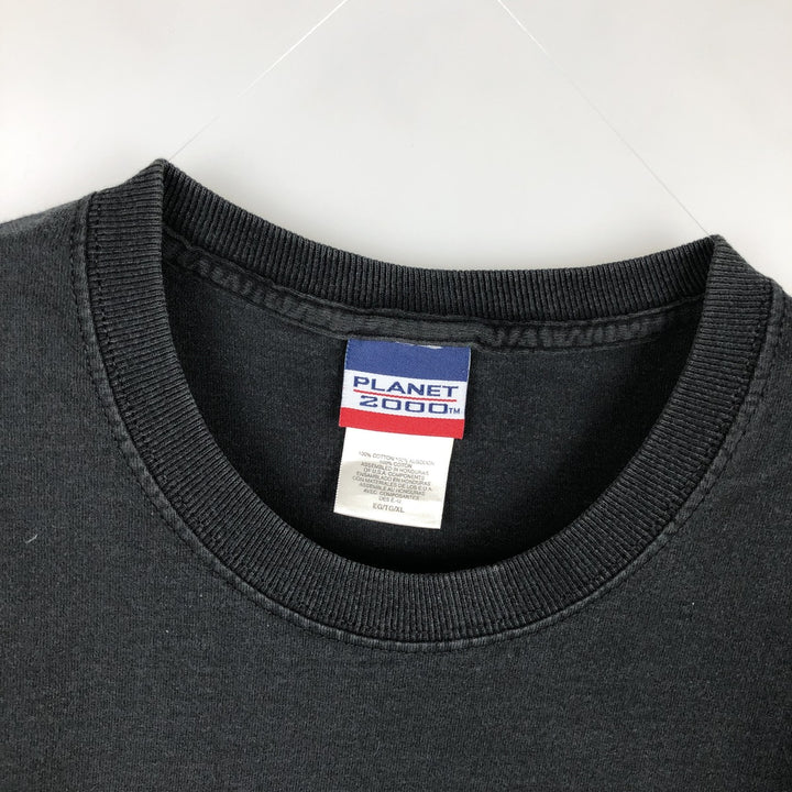 90'S Planet Hollywood PLANET 2000 Advertising T-Shirt, Men's XL equivalent, Vintage cotton black type Vintage Second Hand