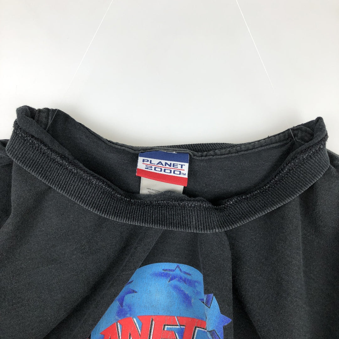 90'S Planet Hollywood PLANET 2000 Advertising T-Shirt, Men's XL equivalent, Vintage cotton black type Vintage Second Hand