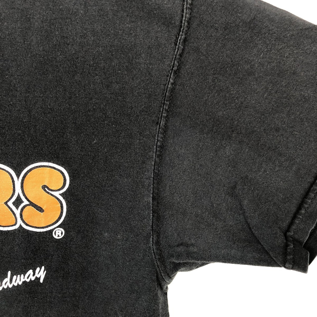 2000'S Jerzees HOOTERS advertising T-shirt, men's size M (approx.) unclear black type Vintage Second Hand