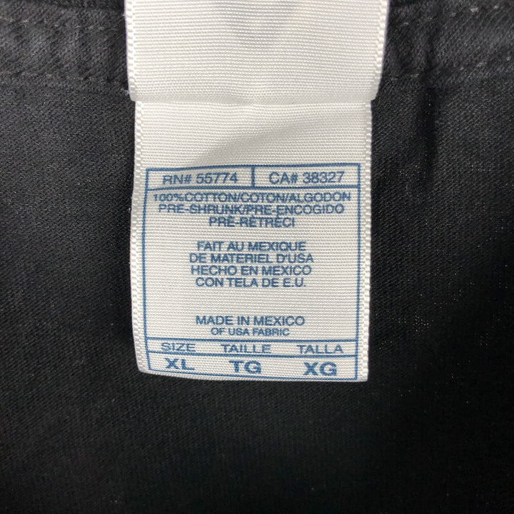 Hanes HOOTERS advertising T-shirt, men's size XL (approx.) cotton black type Vintage Second Hand