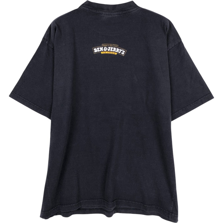Ben & Jerry's advertising t-shirt, men's size XL (equivalent) unclear black type Vintage Second Hand