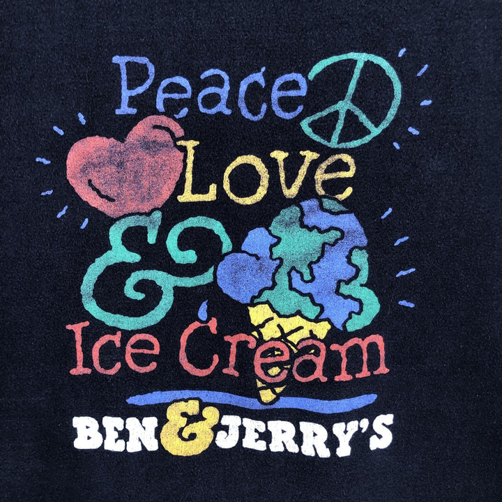 Ben & Jerry's advertising t-shirt, men's size XL (equivalent) unclear black type Vintage Second Hand