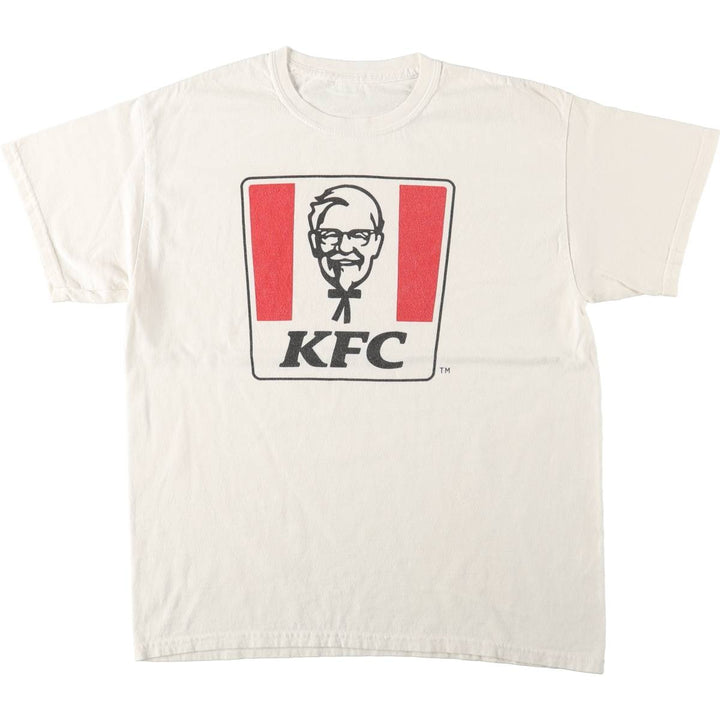 KFC (Kentucky Fried Chicken) advertising T-shirt, men's size M (approx.) unclear white type Vintage Second Hand