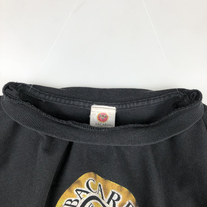 BACARDI GOLD Advertising T-Shirt, Made in USA, Men's Size L (equivalent) cotton black type Vintage Second Hand