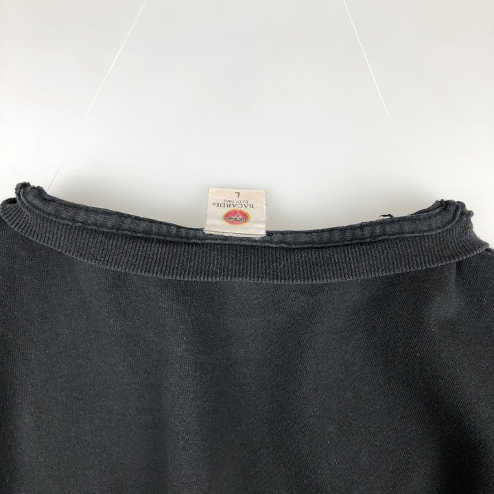 BACARDI GOLD Advertising T-Shirt, Made in USA, Men's Size L (equivalent) cotton black type Vintage Second Hand