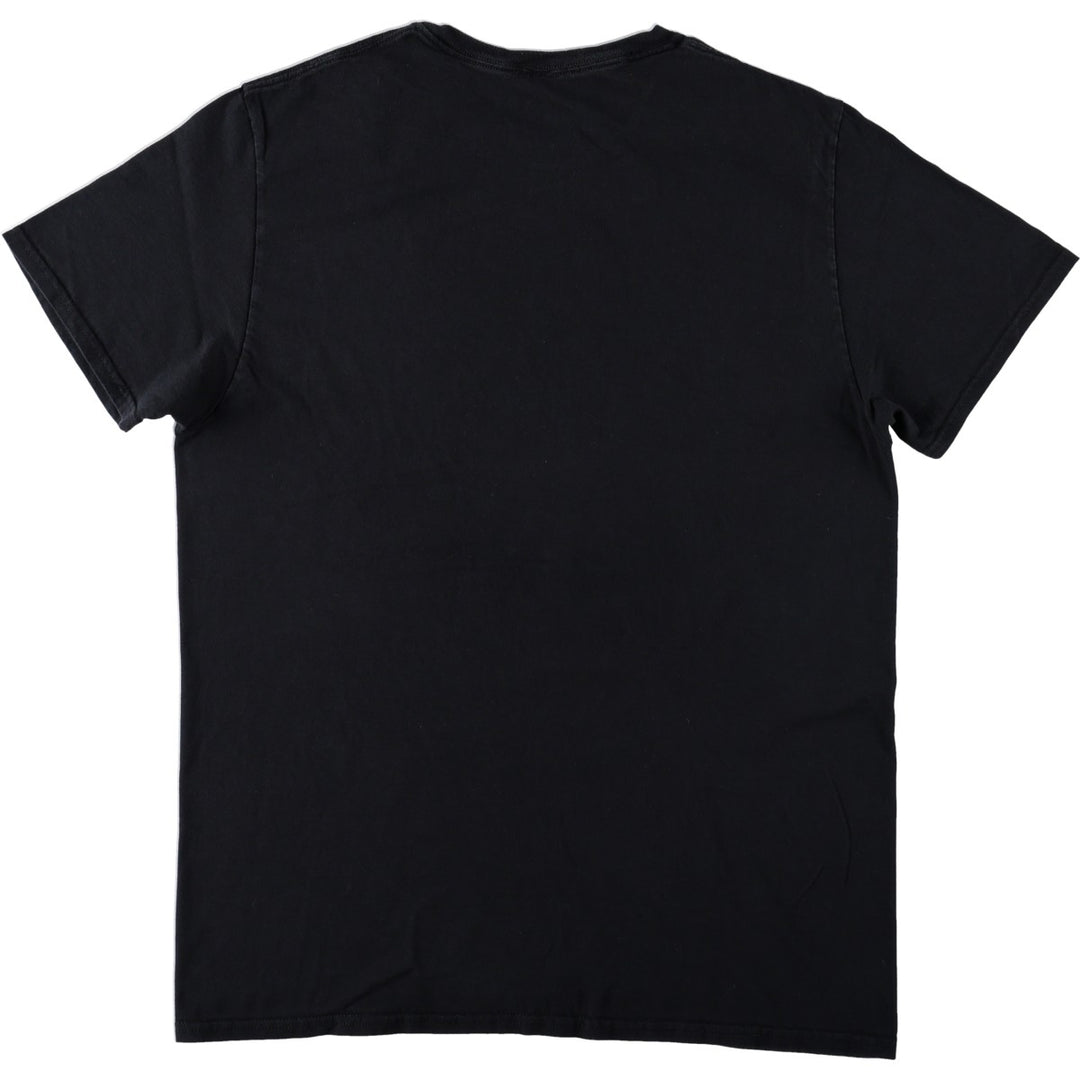 BLEACH Kuchiki Byakuya Anime Character Print T-Shirt Men's L size cotton black type Vintage Second Hand
