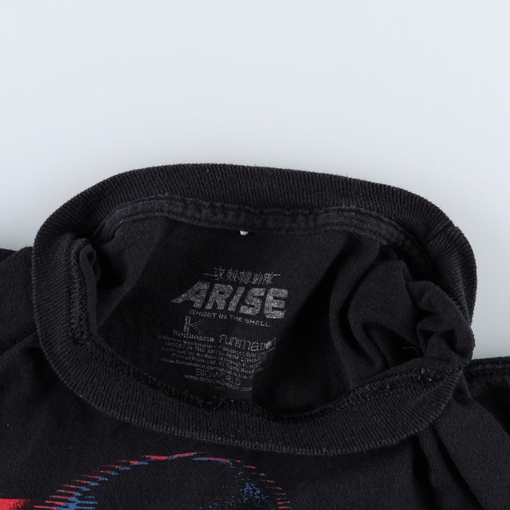 BIOWORLD GHOST IN THE SHELL ARIZE Motoko Kusanagi Anime Character Print T-Shirt (Men's Size M) cotton black type Vintage Second Hand