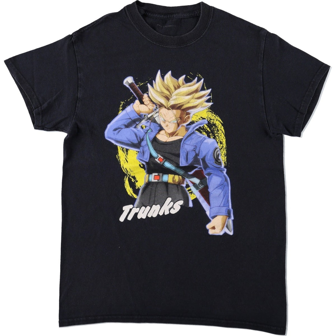 DRAGONBALL Z Trunks Anime Character Print T-Shirt (Men's Size S) unclear black type Vintage Second Hand
