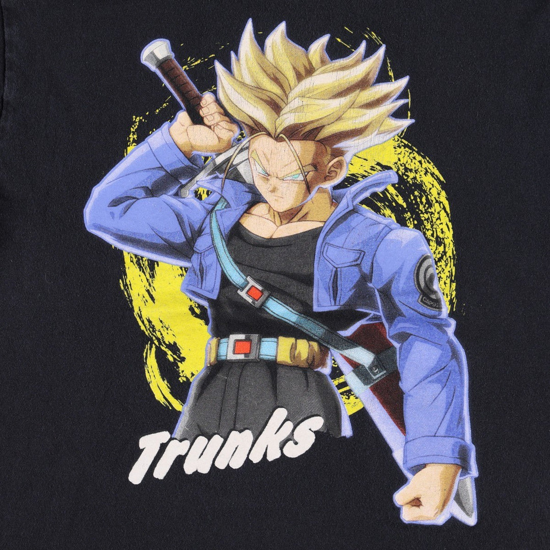 DRAGONBALL Z Trunks Anime Character Print T-Shirt (Men's Size S) unclear black type Vintage Second Hand