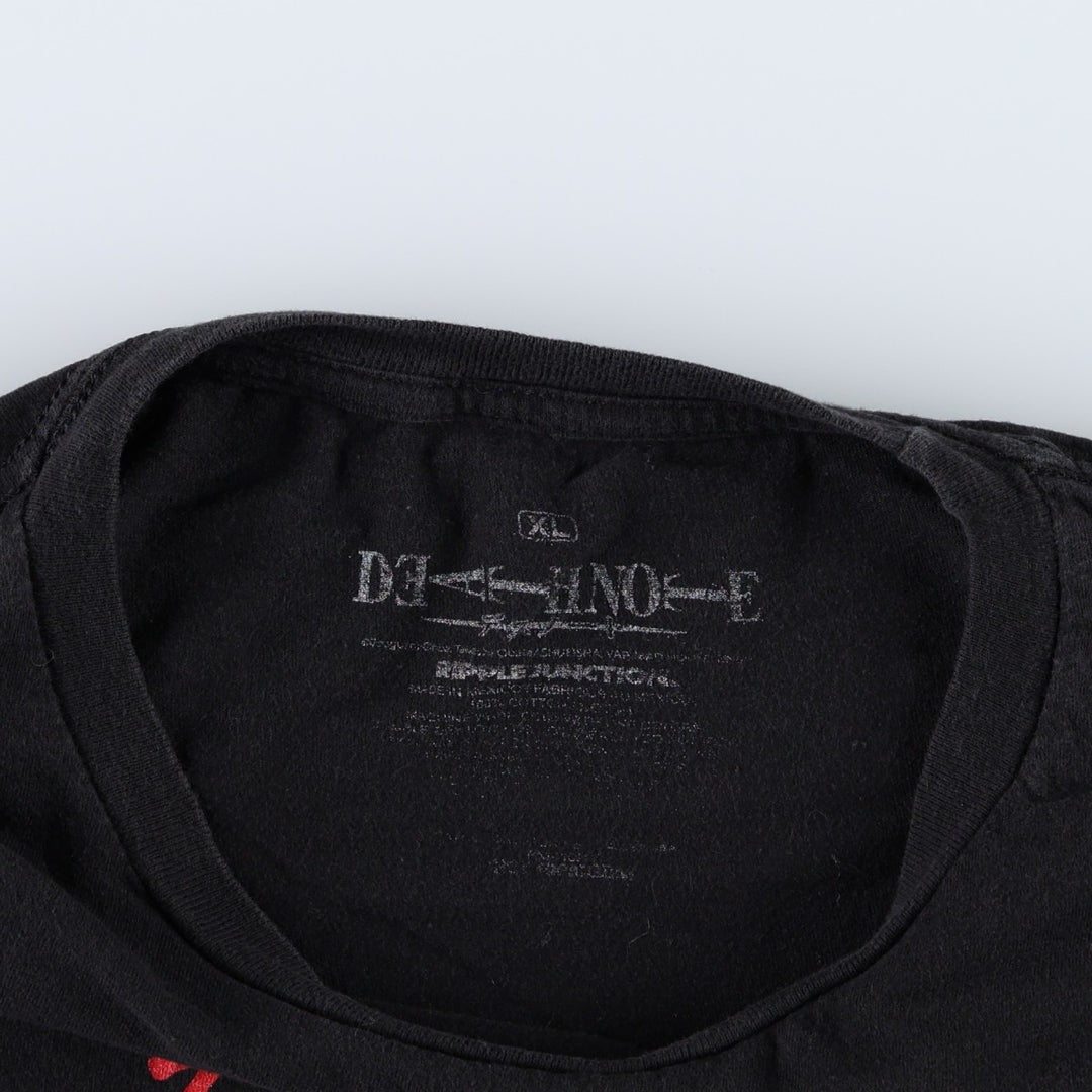 Ripple Junction Death Note Ryuk Skull Pattern Anime Character Print T-Shirt (Men's XL equivalent) unclear black type Vintage Second Hand