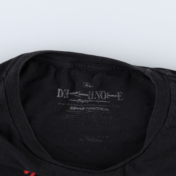 Ripple Junction Death Note Ryuk Skull Pattern Anime Character Print T-Shirt (Men's XL equivalent) unclear black type Vintage Second Hand