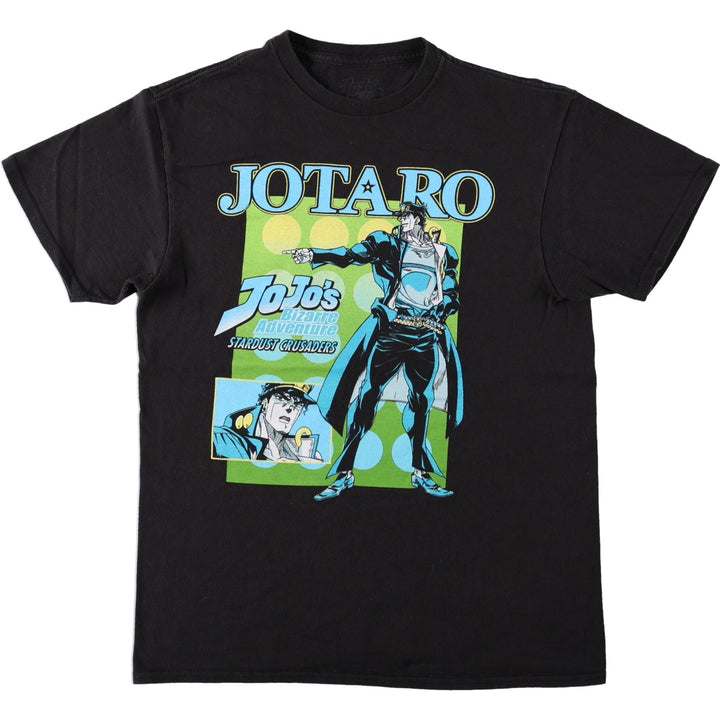 Ripple Junction JoJo's Bizarre Adventure Jotaro Kujo Anime Character Print T-Shirt (Men's Size M) unclear black type Vintage Second Hand