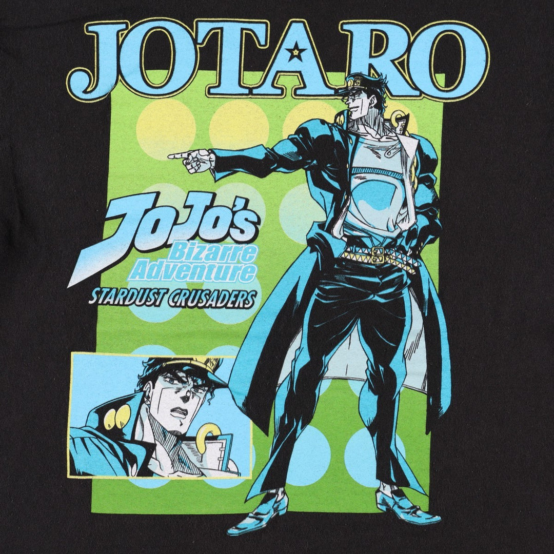 Ripple Junction JoJo's Bizarre Adventure Jotaro Kujo Anime Character Print T-Shirt (Men's Size M) unclear black type Vintage Second Hand