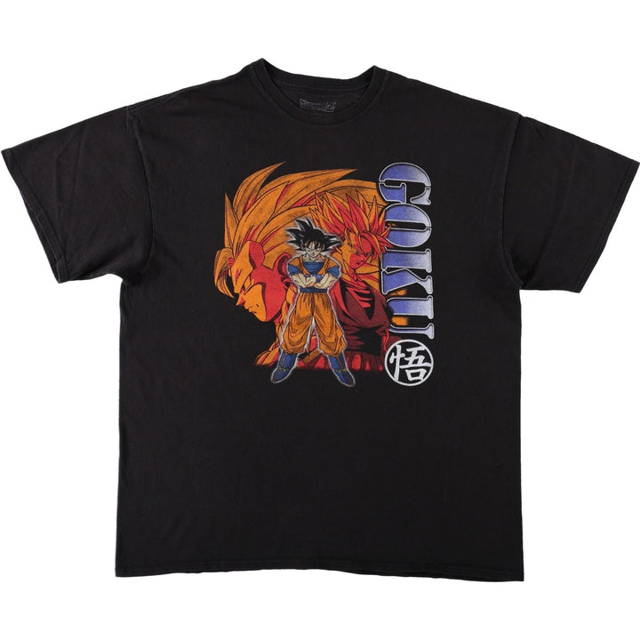 DRAGONBALL Z Son Goku Anime Character Print T-Shirt (Men's XL equivalent) cotton black type Vintage Second Hand