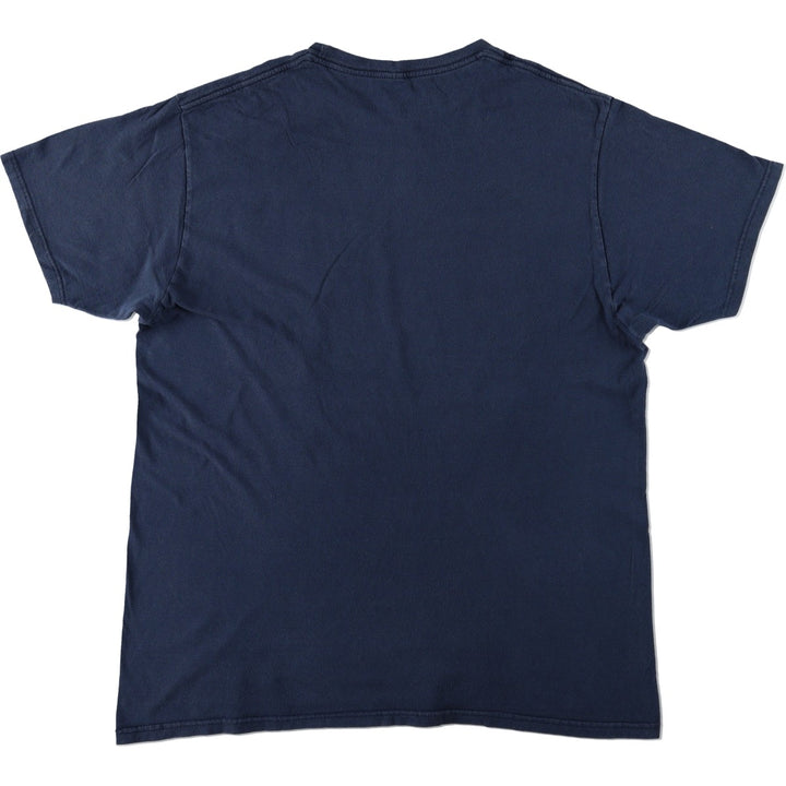 Ripple Junction Naruto Shippuden Uzumaki Naruto Uchiha Sasuke Anime Character Print T-Shirt Men's Size L (approx.) cotton navy blue type Vintage Second Hand